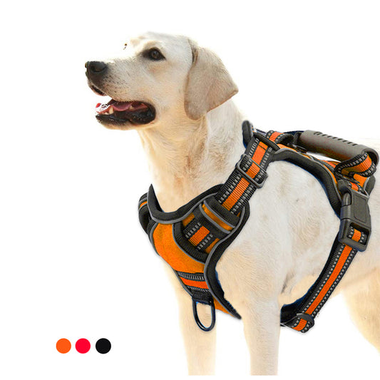 Comfy No-Pull Reflective Dog Harness for Happy Walks
